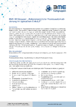 Whitepaper: Robotergestützte Prozessoptimierung im Einkauf Whitepaper: Robotergestützte Prozessoptimierung im Einkauf